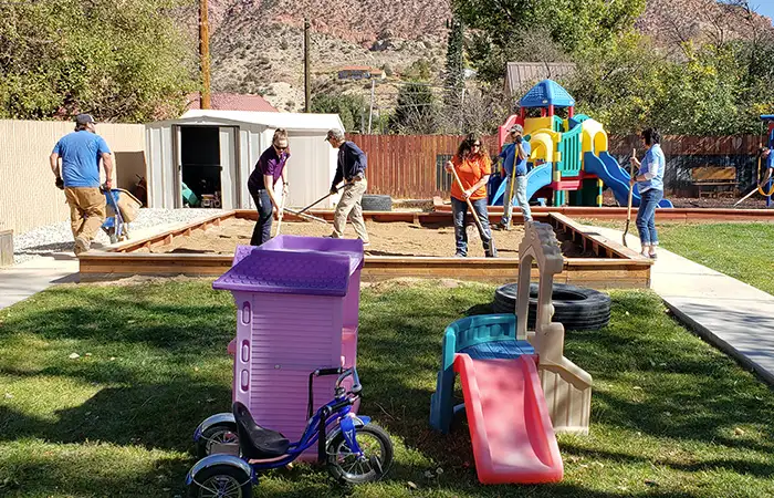 playground being installed