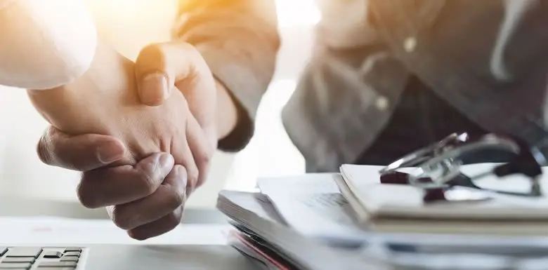 Shaking hands